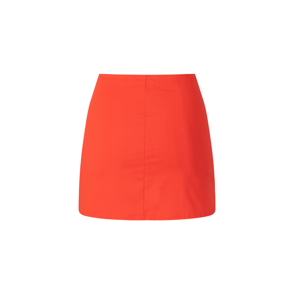 Aima Dora - Beach A-Line Skirt - Rear / Papaya Solo - Papaya Solo