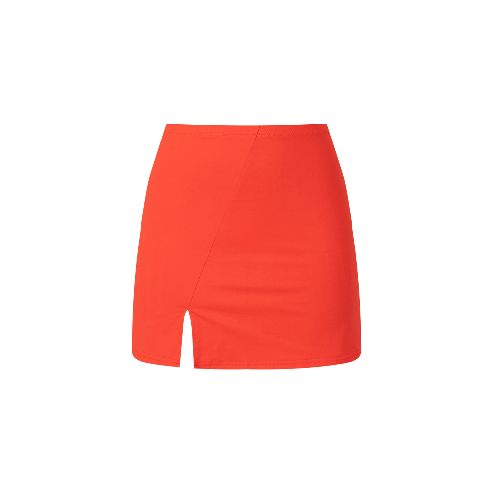 Aima Dora - Beach A-Line Skirt - Front / Papaya Solo - Papaya Solo