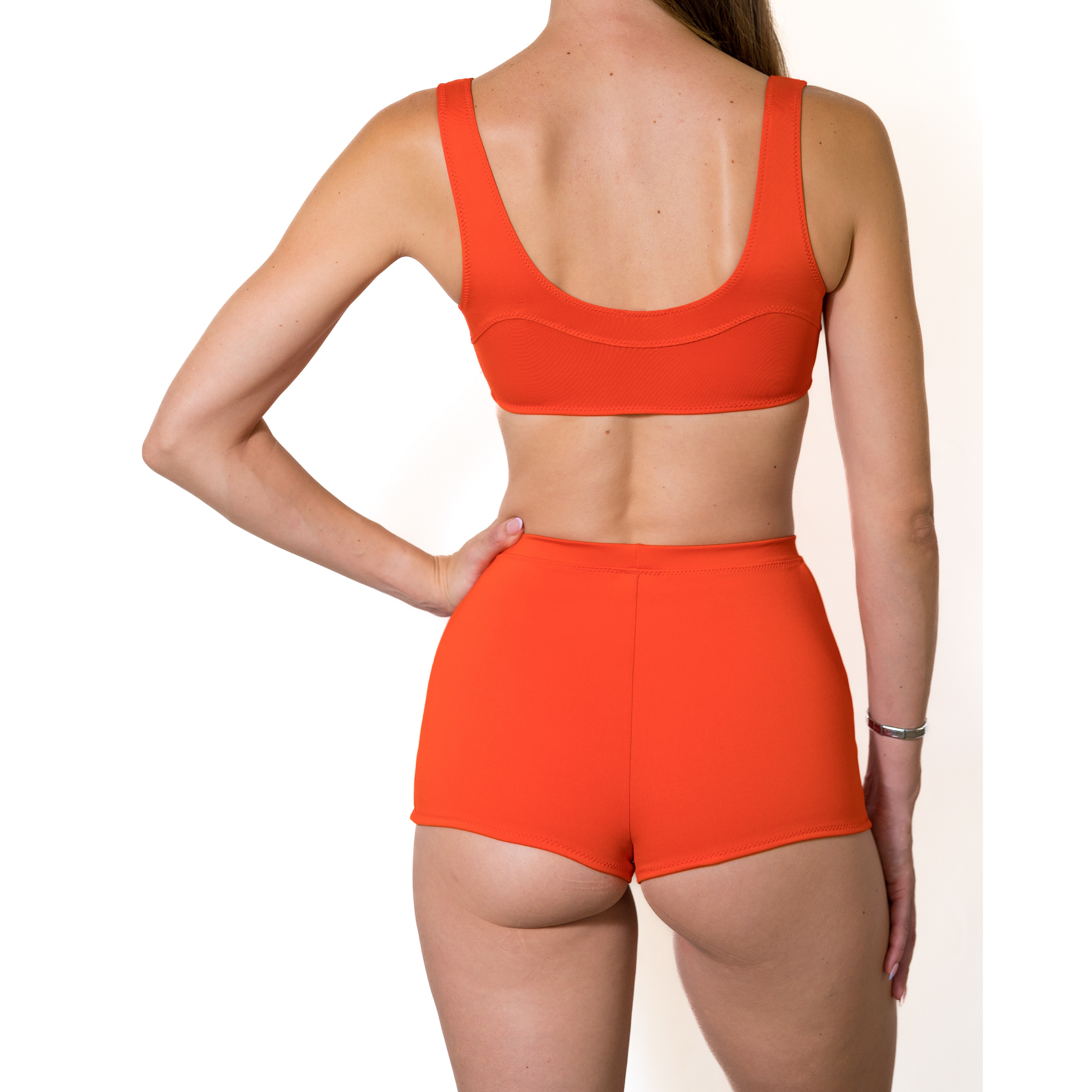 Aima Dora - Surf Shorty Bottom - Back / Papaya Solo - Papaye