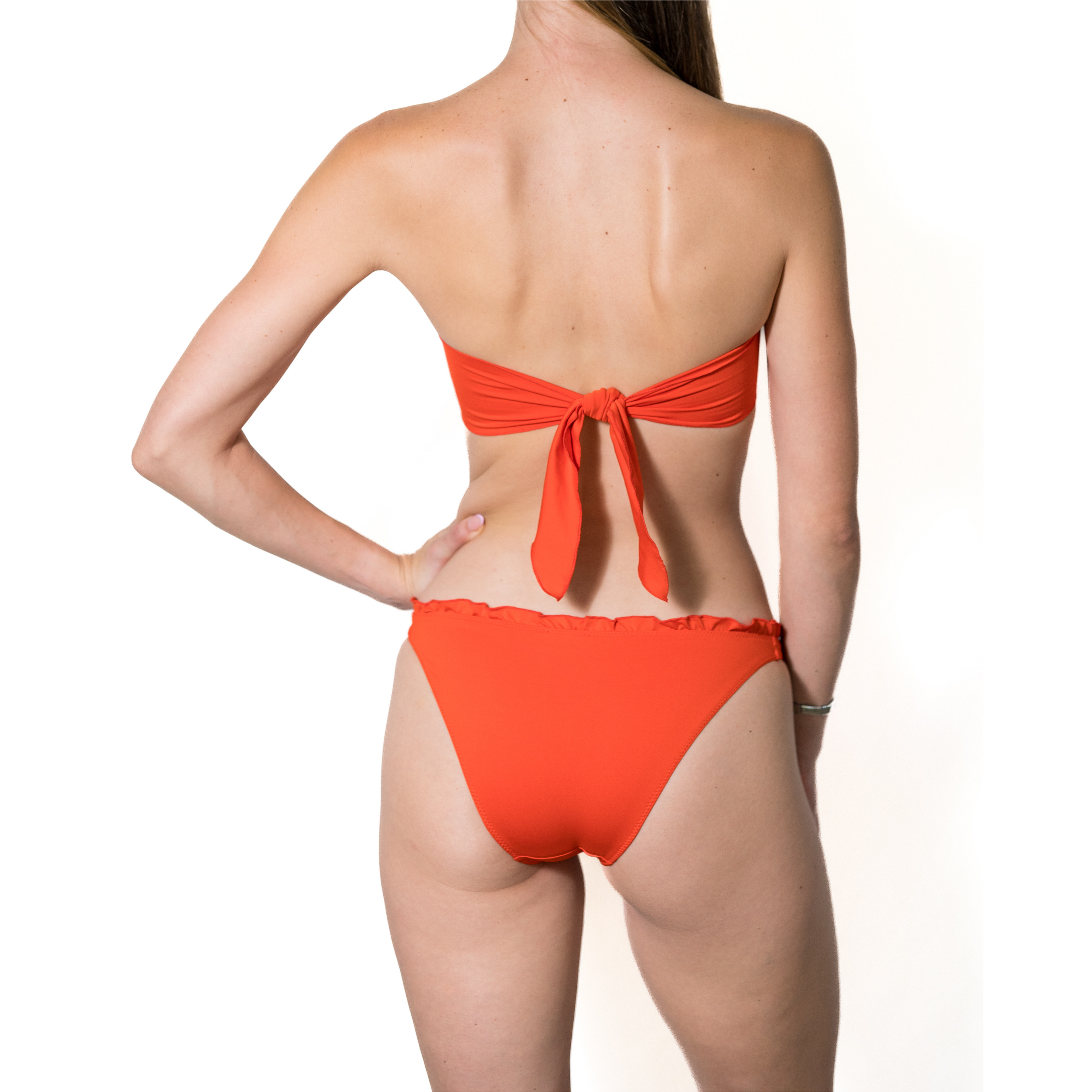 Aima Dora-Fru Fru Bandeau Top - Back / Papaya Solo - Papaye