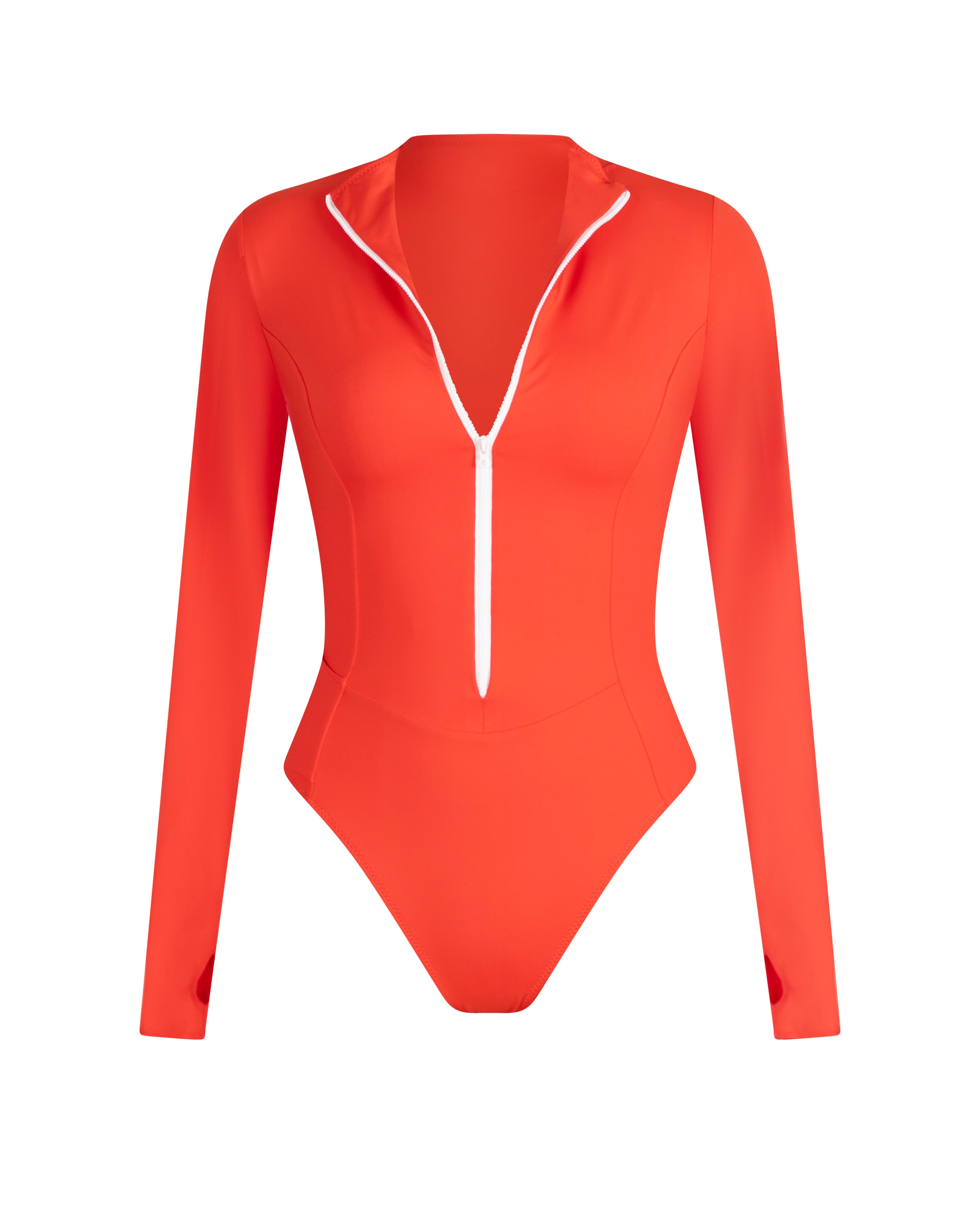 Aima Dora - Surfsuit Cheeky - Front / Papaya Solo - Papaya Solo