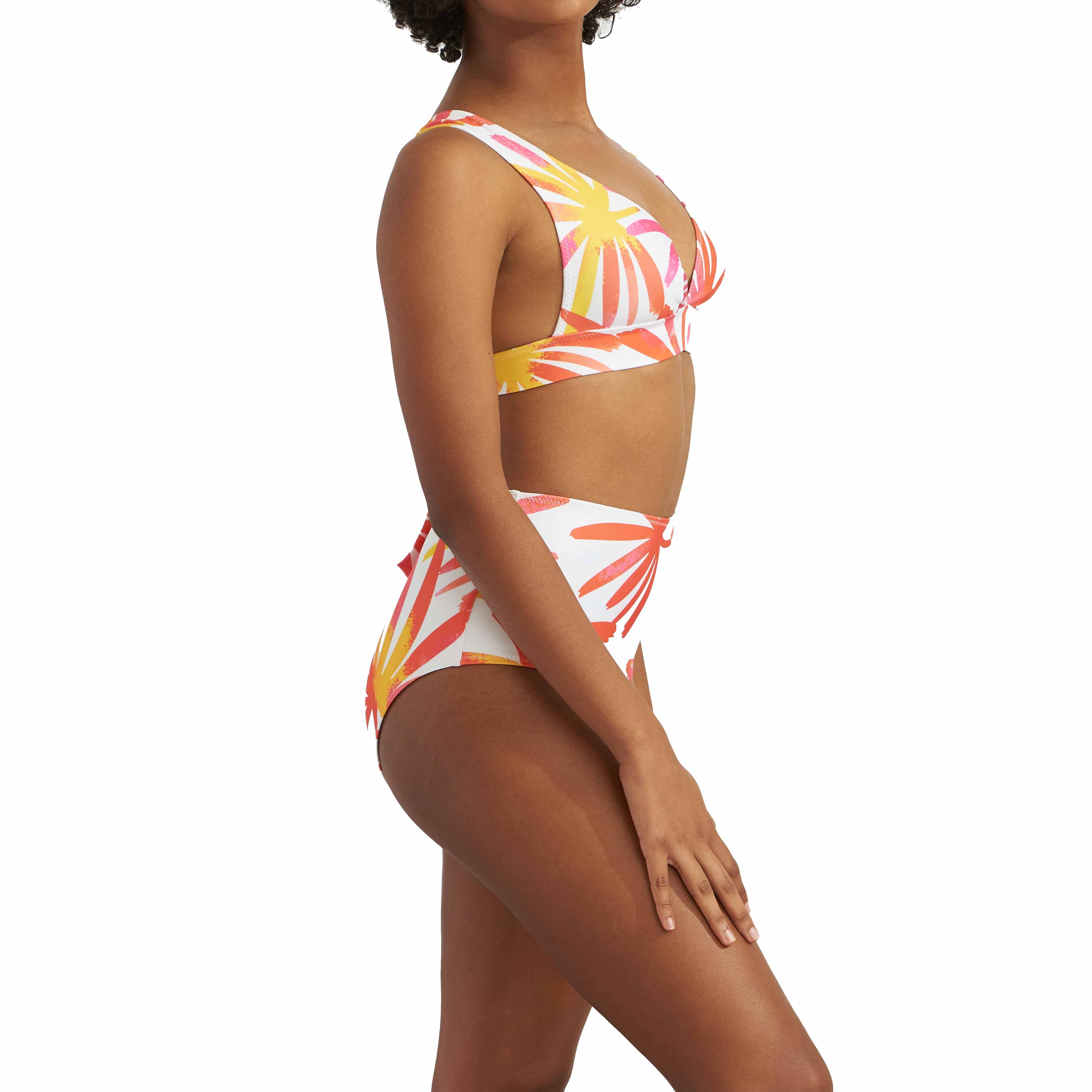 Aima Dora - High Waisted Bottom - Front / Tropical Leaves - FEUILLES TROPICALES