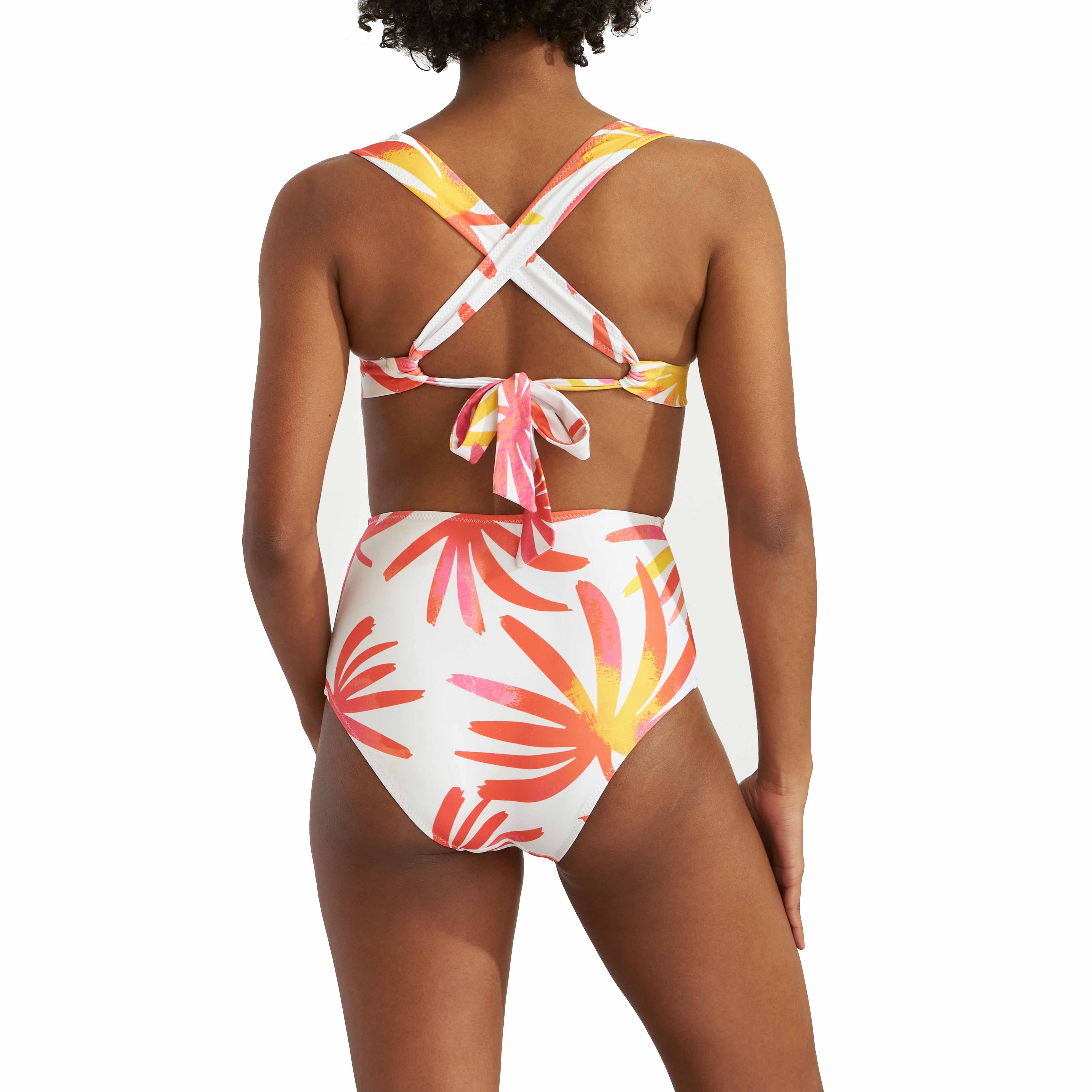 Aima Dora - High Waisted Bottom - Front / Tropical Leaves - FEUILLES TROPICALES