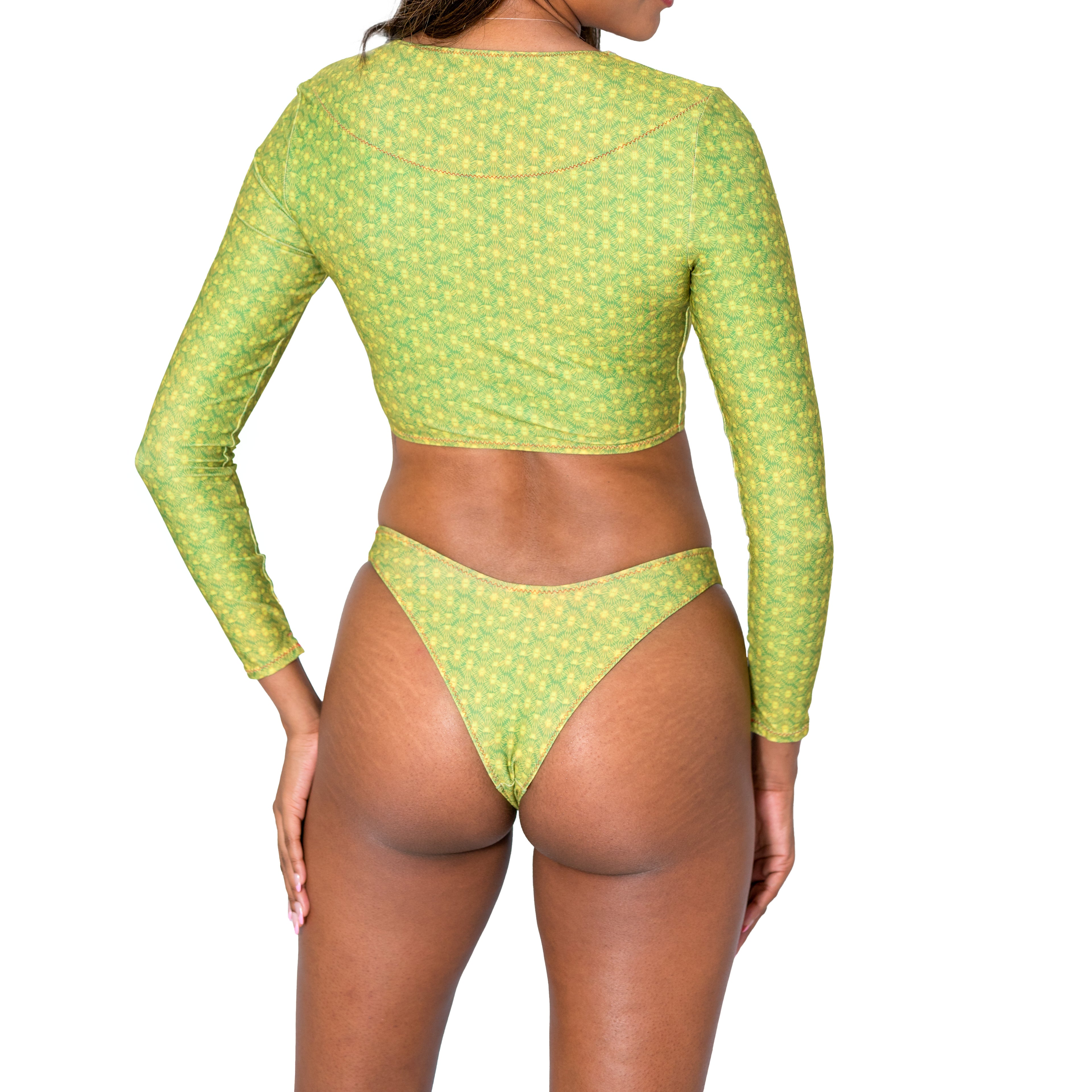 Aima Dora - Zip Up Short Rash Guard - UPV 50+ sun protection - Back / Turtle Bay - Baie aux tortues