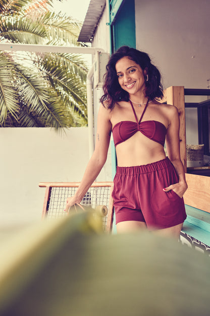 Aima Dora- Beach Shorts - Front / Tamarin - Tamarin