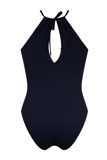 Aima Dora - High Neck Swimsuit - Rear / deep blu- deep blu