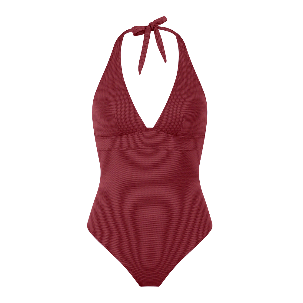 Aima Dora- Halter Swimsuit - Front / tamarin - tamarin
