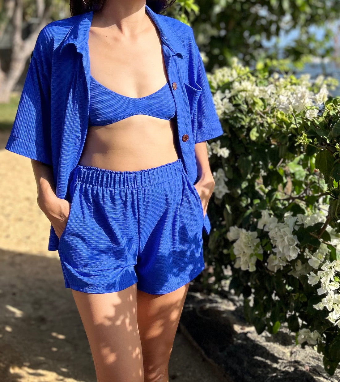 Aima Dora- Beach Shorts - Front / Blue Wave - Blue Wave
