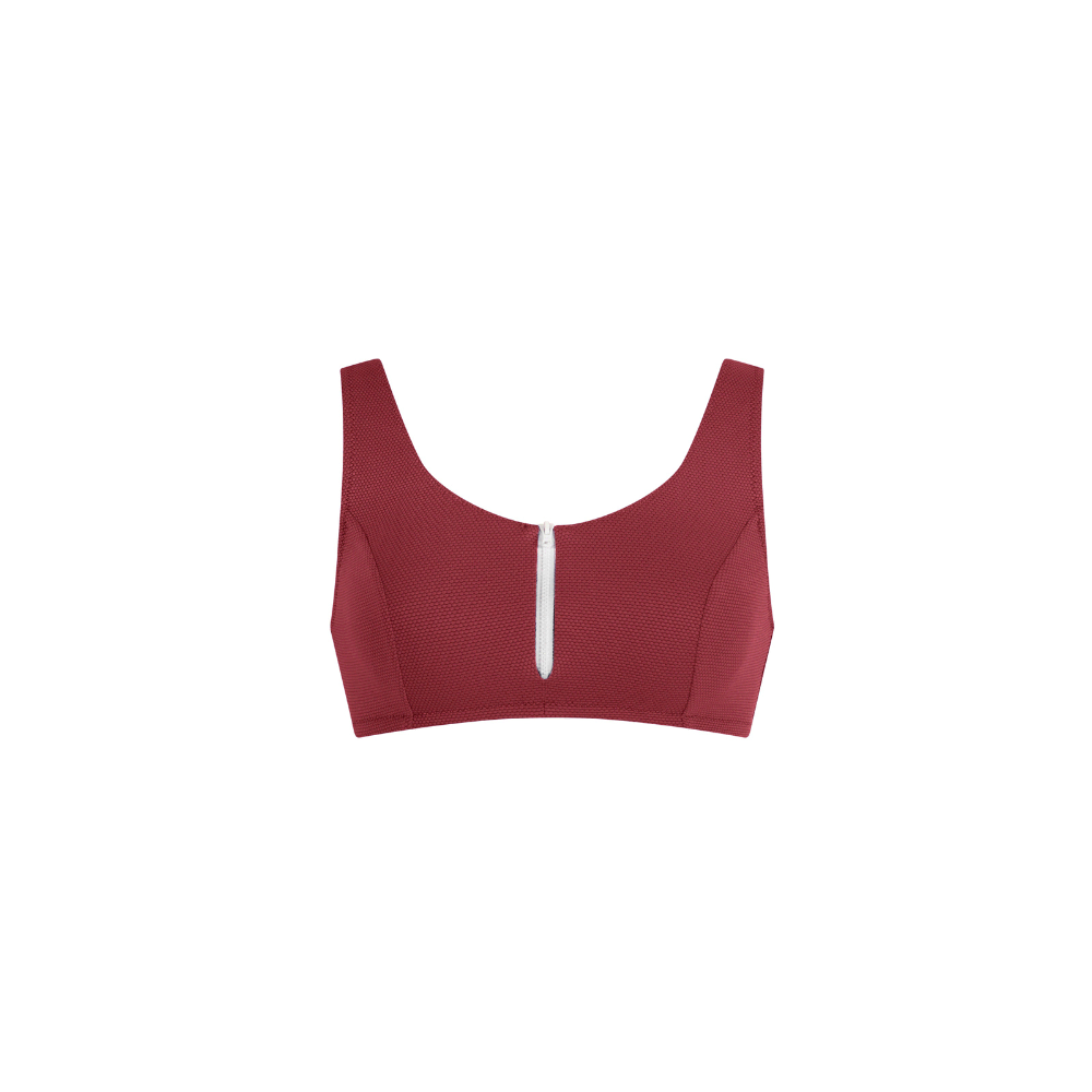 Aima Dora - Bralette with Zip Top - Front / Tamarin - Tamarin