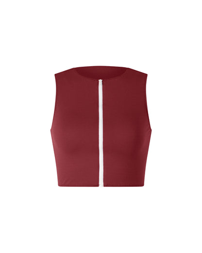 Aima Dora - Gilet Zip Up - Front / Tamarin - Tamarin