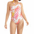 Aima Dora-Asymmetrical Swimsuit- Front / Tropical Leaves - Tropical Leaves
